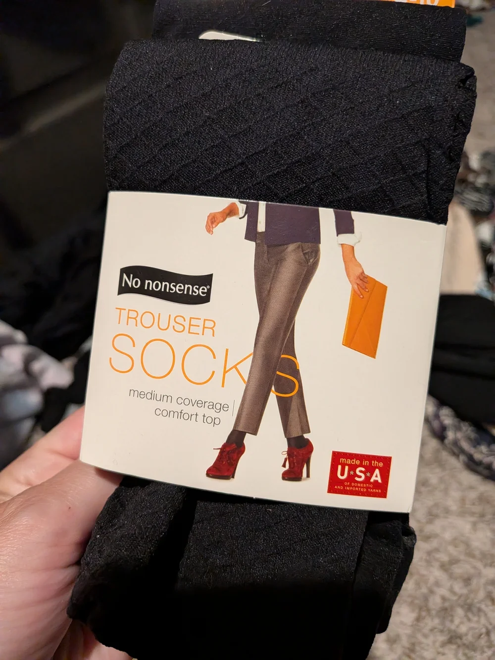 No Nonsense Women's Black Trouser Socks - NEW